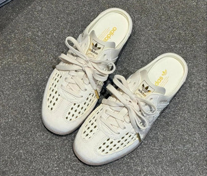 Samba Mule Woven Crew White
